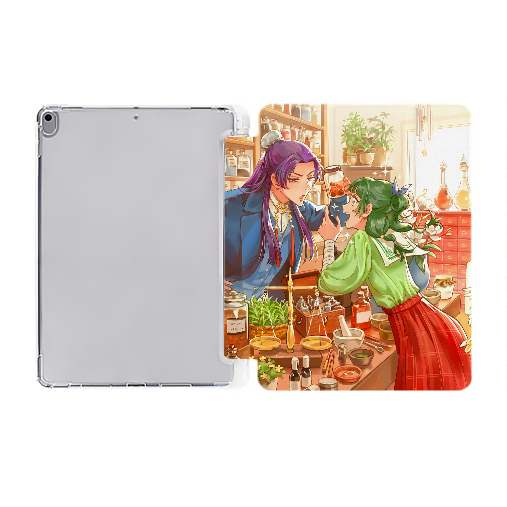 （画像用） 薬屋のひとりごと The Apothecary Diaries IPad ケース ペン収納付き 三つ折りスタンド PUレザー×シリコン 対応機種9.5/10.5/10.9インチ